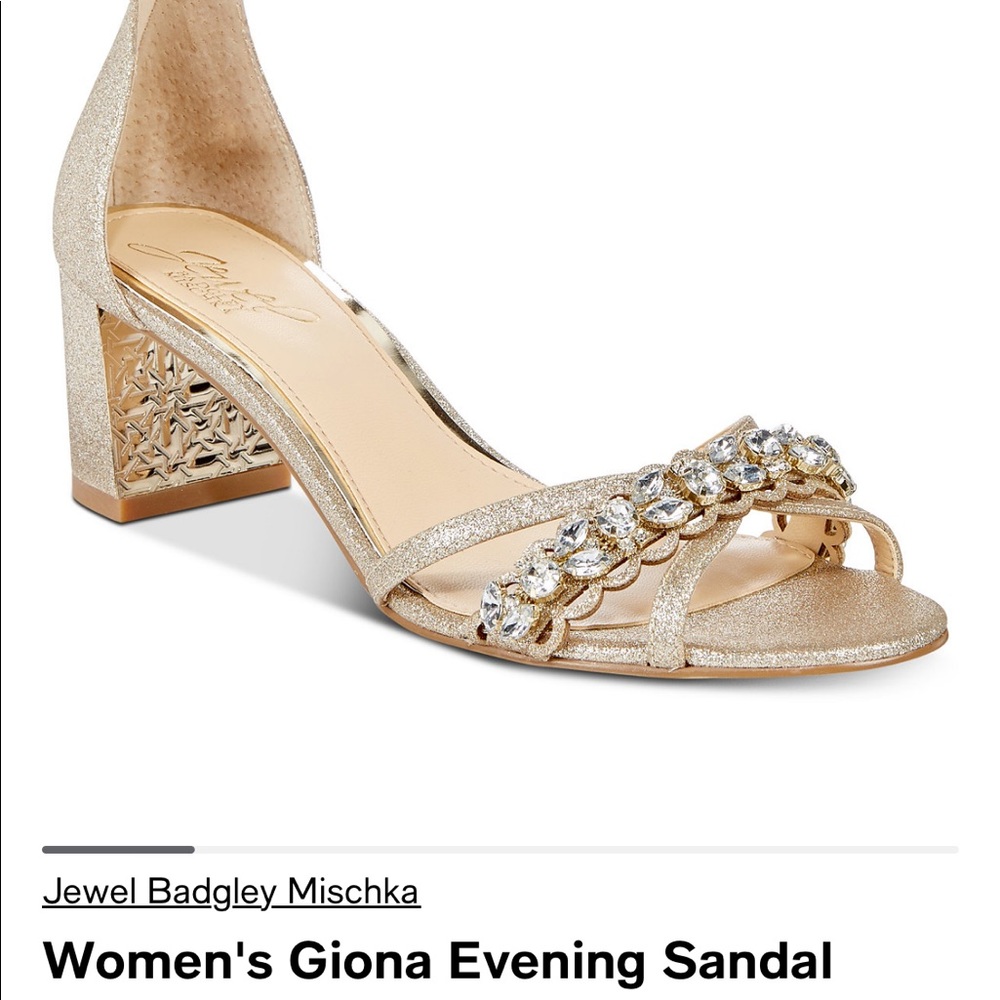 Jewel Badgley Mischka evening sandal